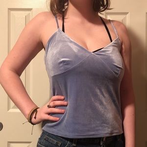 Velvet Baby-Blue Tank Top